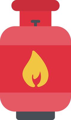 Gas Cylinder Flat Icon