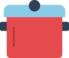 Cooking Pot Flat Icon vector