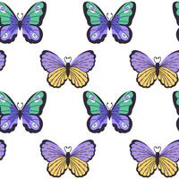 Seamless pattern, with butterflies vector