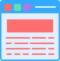 Web Site Flat Icon vector