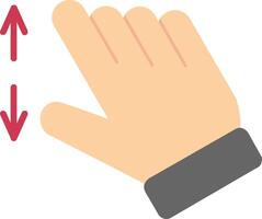 Two Fingers Zoom Flat Icon vector