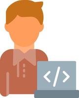 Programmer Flat Icon vector