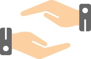 Support Hands Gesture Flat Icon vector