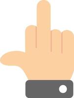 Middle Finger Flat Icon vector