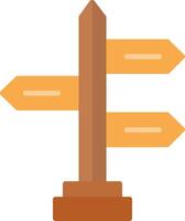 Signpost Flat Icon vector