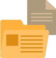 Document Folder Flat Icon vector