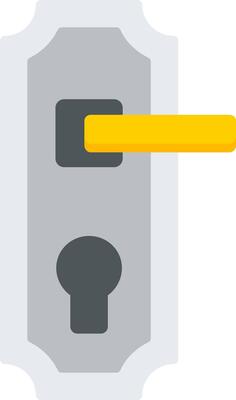 Door Handle Flat Icon