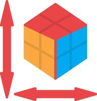 rubik plano icono vector