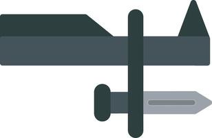 bayoneta plano icono vector