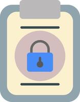 Notepad Lock Flat Icon vector