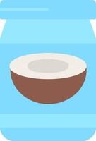 Coconut Oil Flat Icon vector