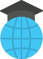 Study Abroad Flat Icon vector