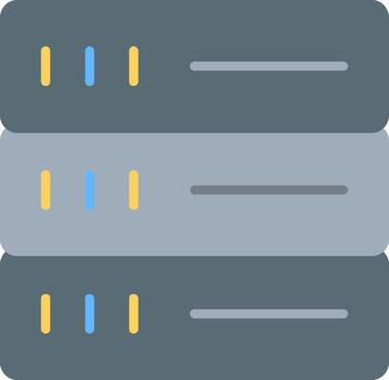 icono plano de base de datos vector