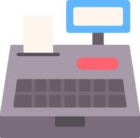 Cash Register Flat Icon vector