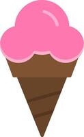 Cone Ice Cream Flat Icon vector