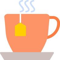 taza de té plano icono vector