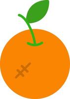 icono plano naranja vector