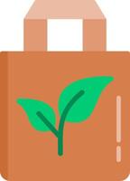 Eco Bag Flat Icon vector