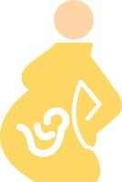 embarazo plano icono vector