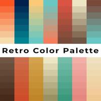 Classic Retro Vintage color palette, colors, color palette, Vintage color. vector