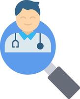 Doctor Serach Flat Icon vector