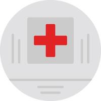 icono plano de símbolo de primeros auxilios vector