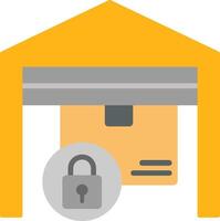 Security Warehouse Flat Icon vector