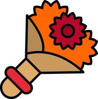Flower Bouquet Line Filled Icon vector