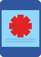 M-Health Flat Icon vector