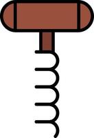 Corkscrew Line Filled Icon vector