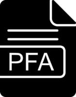 pfa archivo formato glifo icono vector