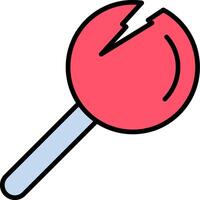 Lollipop Line Filled Icon vector