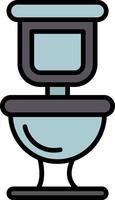 Toilet Line Filled Icon vector