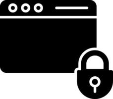 Web Security Glyph Icon vector