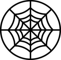 Spider Web Line Filled Icon vector