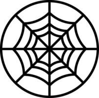 Spider Web Line Filled Icon vector