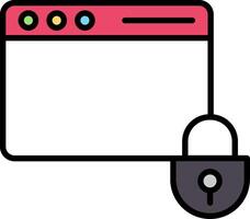 Web Security Line Filled Icon vector