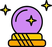 Magic Ball Line Filled Icon vector