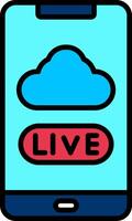 Mobile Line Filled Icon vector
