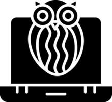 Owl Glyph Icon vector