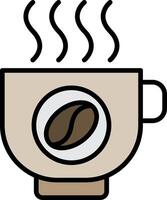 Coffee Line Filled Icon vector