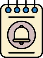 Notepad Line Filled Icon vector