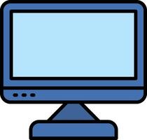 Computer Line Filled Icon vector