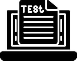 Online Test Glyph Icon vector