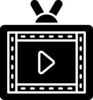 Live Stream Glyph Icon vector