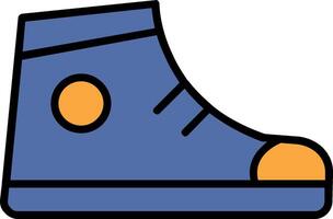 Support Shoes Line Filled Icon vector