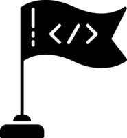 Flag Glyph Icon vector