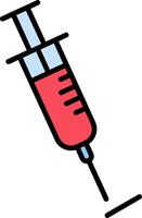 Syringe Line Filled Icon vector