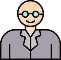 profesor línea lleno icono vector