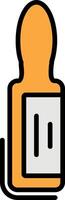 Ampoule Line Filled Icon vector